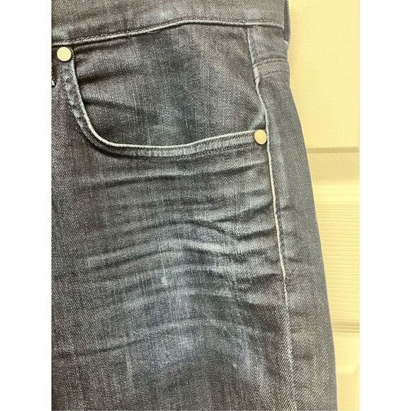 7 For All Mankind The Straight Cut Off Denim Bermuda Jean Shorts sz 40 EUC - Picture 1 of 7